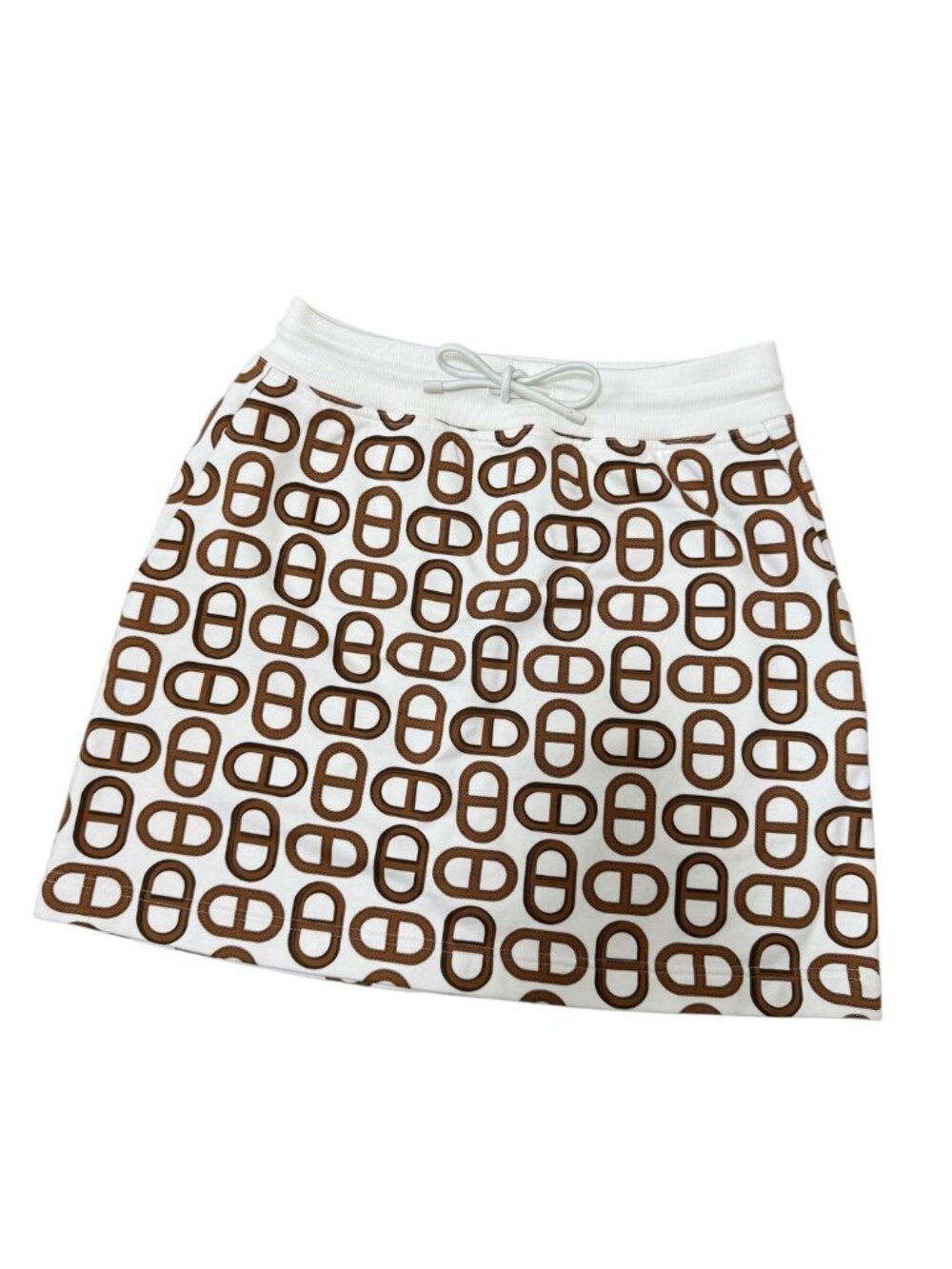Hermes Chaine D'Ancre Cotton Mini Skirt 38